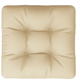 Coussin de palette beige 50x50x12 cm tissu