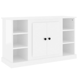 Buffet Blanc brillant 100x35,5x60 cm Bois d'ingénierie