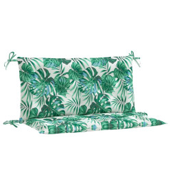 Coussins de banc de jardin lot de 2 motif de feuilles