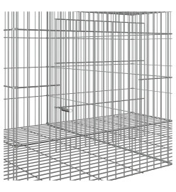 Cage à lapin 3 panneaux 163x79x54 cm Fer galvanisé