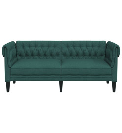 Canapé Chesterfield 2 places vert foncé tissu