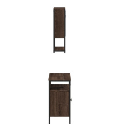 Ensemble de meubles de salle de bain 2 pcs Chêne marron