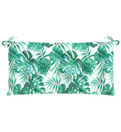 Coussin de banc de jardin motif de feuilles 100x50x7 cm