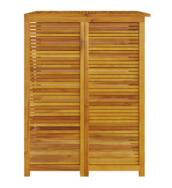 Abri à poubelle triple 210x89x117 cm bois massif d'acacia