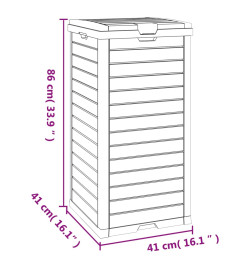 Poubelle d'extérieur marron clair 41x41x86 cm polypropylène
