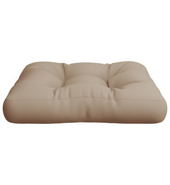 Coussin de palette taupe 50x50x12 cm tissu