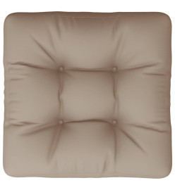 Coussin de palette taupe 50x50x12 cm tissu