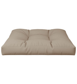 Coussin de palette taupe 80x80x12 cm tissu