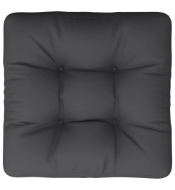 Coussin de palette noir 60x60x12 cm tissu