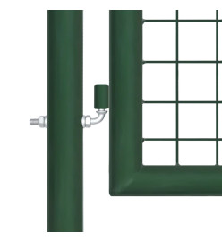 Portail en treillis de jardin Acier 400 x 75 cm Vert