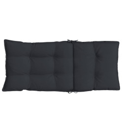 Coussins de chaise à dossier haut lot de 2 noir tissu oxford