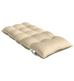 Coussins de chaise à dossier bas lot de 6 beige tissu oxford