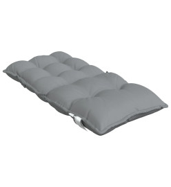 Coussins de chaise à dossier bas lot de 4 gris tissu oxford