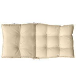 Coussins de chaise à dossier bas lot de 2 beige tissu oxford