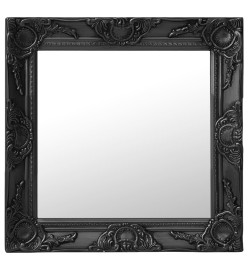 Miroir mural style baroque 50x50 cm noir