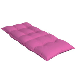 Coussins de chaise à dossier haut lot de 4 rose tissu oxford