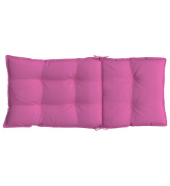 Coussins de chaise à dossier haut lot de 4 rose tissu oxford