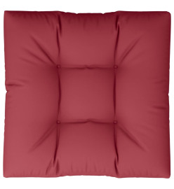 Coussin de palette 80x80x12 cm rouge bordeaux tissu