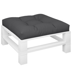 Coussin de palette noir 80x80x12 cm tissu