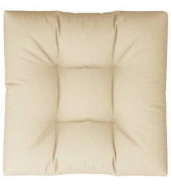 Coussin de palette beige 80x80x12 cm tissu