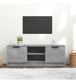 Meuble TV Gris béton 102x35x36,5 cm Bois d'ingénierie