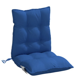 Coussins de chaise à dossier bas lot de 4 bleu royal