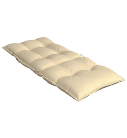 Coussins de chaise à dossier haut lot de 6 beige tissu oxford