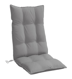 Coussins de chaise à dossier haut lot de 6 gris tissu oxford