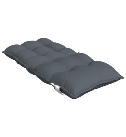 Coussins de chaise à dossier bas lot de 4 anthracite