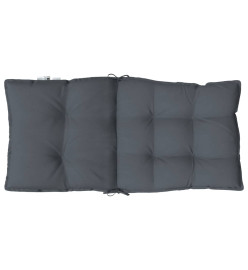 Coussins de chaise à dossier bas lot de 4 anthracite