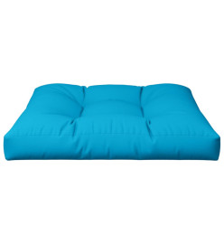 Coussin de palette bleu 70x70x12 cm tissu