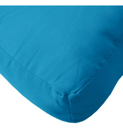 Coussin de palette bleu 70x70x12 cm tissu