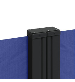 Auvent latéral rétractable bleu 140x600 cm