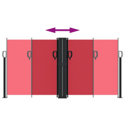 Auvent latéral rétractable rouge 120x600 cm