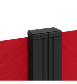 Auvent latéral rétractable rouge 120x600 cm