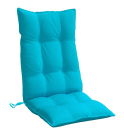 Coussins de chaise à dossier haut lot de 4 turquoise