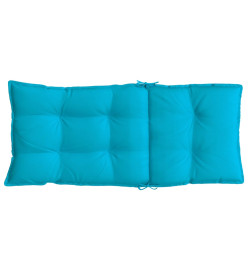 Coussins de chaise à dossier haut lot de 4 turquoise