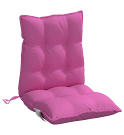 Coussins de chaise à dossier bas lot de 2 rose tissu oxford