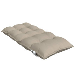 Coussins de chaise à dossier bas lot de 6 taupe tissu oxford