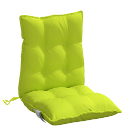 Coussins de chaise à dossier bas lot de 2 vert vif