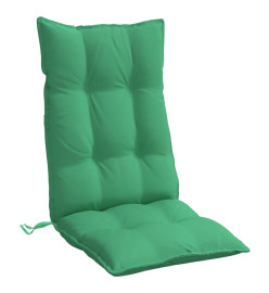 Coussins de chaise à dossier haut lot de 2 vert tissu oxford