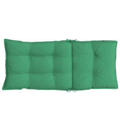 Coussins de chaise à dossier haut lot de 2 vert tissu oxford