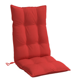 Coussins de chaise à dossier haut lot de 6 rouge tissu oxford