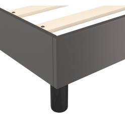 Lit à sommier tapissier avec matelas Gris 180x200 cm Similicuir