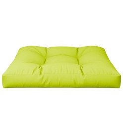 Coussin de palette vert brillant 80x80x12 cm tissu