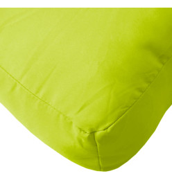 Coussin de palette vert brillant 80x80x12 cm tissu