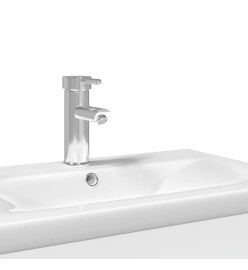 Armoire lavabo de salle de bain avec bassin intégré blanc