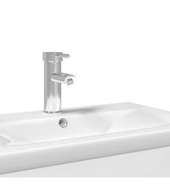 Armoire lavabo de salle de bain bassin intégré blanc brillant