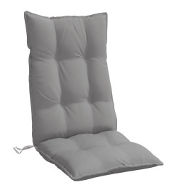 Coussins de chaise à dossier haut lot de 4 gris tissu oxford