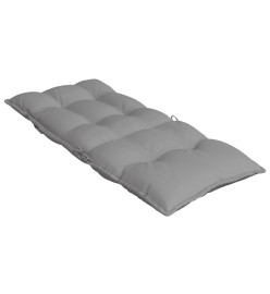 Coussins de chaise à dossier haut lot de 4 gris tissu oxford